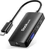 USB C Adapter HDMI 4K 60Hz, 3 in 1 USB-C Hub mit 100W PD und USB A 5Gbps Datenports, Dockteck Hub für MacBook Pro/Air M1, iPad Pro /Air 4/Mini 6, Samsung Galaxy, Surface und Mehr