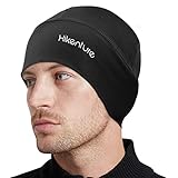 HIKENTURE Laufmütze Herren Damen, Sportmütze Fahrradmütze Atmungsaktiv, Lauf Sport Jogging Running Mütze, Fahrrad Mütze unter Helm, Unterziehmütze Helm, Unterhelmmütze, Funktionsmütze -A1-Black