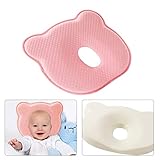 Baby Kissen gegen Plattkopf,3D Gedächtnisschaum Säugling Kissen,Neugeborene Memory Foam Reisekissen,Baby Kopfformkissen,Weich Neck-Protecto für WiegenNeugeborenes Kissen, Babykissen