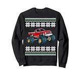 Monster Truck Boys Men Monster Truck Ugly Christmas Sweater Sweatshirt