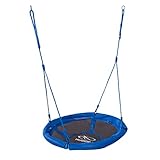 HUDORA Nestschaukel 90 cm - Baby / Kinder Schaukel Outdoor und Indoor - Kinderschaukel - Hängeschaukel für den Garten - Kinder & Babyswing - 100 kg Belastbarkeit -Blau - 72126