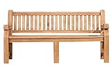 myangels Teakbank Jackson V2 220 cm, Farbe:Teak