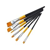 Klingenform, 6-teiliges Nylon-Haarpinsel-Set, Acryl-Ölgemälde, Aquarell, professionelles Kunstzubehör