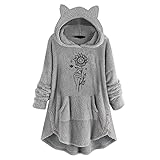 GFPGNDFHG Parka Frühling Damen Braun Weste Damen Jeans Jacke Frauen Cardigan Damen Herbst Offshouldershirt Damen Sweatjacke Wandershirt Damen Gestrickte Trachtenjacke Damen Oversized Tshirt Damen