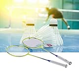 Professionelle Badmintonschläger 2-Spieler-Badmintonschläger-Set Leichte Kohlefaser-Doppelschläger für Erwachsene