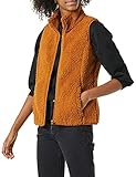 Amazon Essentials Damen Polarfleeceweste mit Sherpa-Futter, Dunkelbronze, M