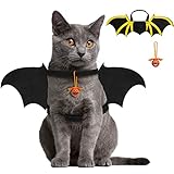 Halloween Haustier Fledermaus Flügel, Welpen Halsband Katze Hund Fledermaus Kostüm für kleine Hunde Kätzchen Halloween Eve Party Dress Up Cosplay Dekoration (mittel)