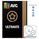 AVG Ultimate - Virenschutz-Paket mit AVG Secure VPN und AVG TuneUp zur Beschleunigung des PCs - für Windows, macOS, iOS und Android | 10 Gerät | 1 Jahr | PC/Mac | Aktivierungscode per Email