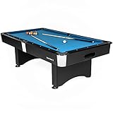 Buckshot Billardtisch 7ft Manhattan - 213x122x80 cm - 7 Fuß Pool Billard - Kugelrücklauf - Tischbillard mit Zubehör - Billard Tische 110kg