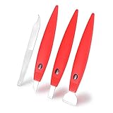 BEZOX Professionelle Hornhauthobel Klingen aus Edelstahl Hornhautentferner - Fußpflege Maniküre Pediküre Messer Kit Callus Mais Hart Tough Skin Remover Rasierer (Rot)