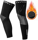 ROCKBROS Radsport Armlinge Arm Sleeves Beinlinge Knieschutz Winter Anti Rutschen Armwärmer Beinwärmer für Laufen Fußball Basketball Herren/Damen S-3XL (1 Paar)