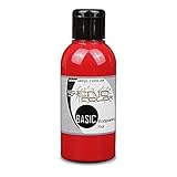 Bodypainting Farben Senjo Color Basic 75ml Rot I Gesichts- & Körperfarbe I Kinderschminken, Karneval, Fasching I Pinsel & Airbrush Farbe