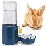 Trinkflasche Kaninchen Automatischer Kaninchentränke 500ml Wasserspender Kleintiere für Meerschweinchen/Chinchilla/Hamster Nagertränke (Blau)