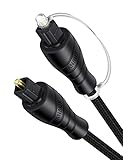 VANAUX Digital Optisches Audio Kable 2M Optisches Audiokabel Toslink Kabel Stecker auf Stecker Optical Audio Cable Kompatibel mit Soundbar, TV, DVD-Player, Lautsprecher, Blu-ray-Player, PS4, Xbox