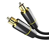 FIBBR Optisches Audiokabel 2M, Digitales Glasfaser Audio Toslink Kabel Nylon 24K Vergoldeter Stecker auf Stecker für Heimkino, HiFi System, Soundbar, TV, PS4, Xbox und Mehr