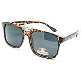 KISS® Polarisierte Sonnenbrille – Cult Mod. SNATCH – Mann Frau Film Star rechteckig Vintage, Havana, Einheitsgröße