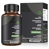 Kapseln Hochdosiert 30000mg, Hochwertige Pflanze kaltgepresst Extrakt, Omega 3-6-9 Fettsäuren, Natürliche Nahrungsergänzung, 60 Kapseln (1er Pack)