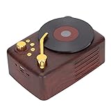 FOLOSAFENAR Vintage-Lautsprecher, Mini-Wireless-Lautsprecher Low Less Portable Stereo USB Charging für Party für Auto für Laptop