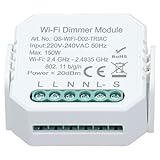 WiFi Vorhangmodul, 220V-240VAC Multifunktion 2,4GHz-2,4835GHz Weniger Interferenz-Fernbedienung Jalousieschalter mit Countdown-Timer für Rolladen