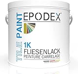 EPODEX® 1K TILE PAINT | Fliesenlack | Fliesenfarbe Wand und Decke Badezimmer Küche| 45 Farben Weiß Bunt| Geruchsneutral Lösemittelfrei Abriebfest | Mengenrabatt 1,8-60Kg