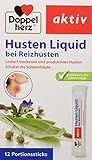 Doppelherz Husten Liquid – Medizinprodukt zur Linderung von trockenem und produktivem Husten und zum Schutz der Schleimhäute – 12 Portionssticks