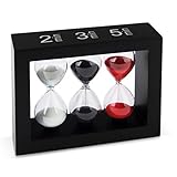 Tea-Timer Sanduhr 2 Min/ 3 Min/ 5 Min Schwarz