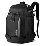 HIKENTURE Skischuhtasche Rucksack mit Helmfach, 50L Skirucksack Skischuhrucksack mit Ski Helmtasche, Skitasche Siksack für Skistiefel, Schlittschuhe, Skibrille, Snowboard, Inline-Skates-A2