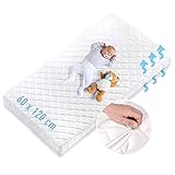 Babymatratze 60x120 cm mit waschbarem Bezug | 10 cm hoch hochwertige Kaltschaum-Matratze fürs Babybett Gitterbett | Made in EU