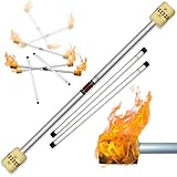 Flames 'N Games Fire Devil Stick-Set (65 mm Docht) Holzstäbe Jonglierstäbchen für Anfänger und Profis