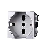 Module Schalter Schalter Shucko TV-Tasten kompatibel Dimmer Serie Living Grau - ETTROIT (SCHUKO)