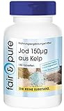 Jod 150mcg aus der Braunalge Kelp - vegan - ohne Magnesiumstearat - 180 Jod-Tabletten