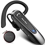 New Bee Bluetooth Headset Wireless Freisprech Telefon mit Dual Mic V5.0 Freisprech-Bluetooth-Ohrhörer mit 25 Stunden Sprechzeit Mic Mute Zwei-Geräte-Verbindung für iPhone, Android und Laptop