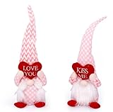 Valentinstag Puppe Deko Süß Plüsch Dekorationen Plüschpuppe Dekor Für Wohnkultur Puppe Dekorationen Urlaub Party Geschenke für Frauen Mama Hochzeitstag Freundin Ehefrau Muttertag Zwerg Figuren 2pcs