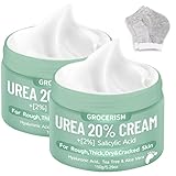 2 Packungen Urea Creme 20% 150 Gramm || Hornhautentferner Fußcreme, Handcreme, Bodylotion mit Hyaluronsäure, Teebaum und Aloe Vera für tiefe Feuchtigkeit, Kallusentferner und Erweichung