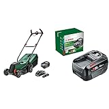 Bosch Akku-Rasenmäher CityMower 18V-32-300 (18 Volt, 1x Akku 4,0 Ah, Schnittbreite: 32 cm, Rasenflächen bis 300 m², im Karton) & Bosch Akku Pack PBA 18V 4.0Ah W-C (18 Volt, im Karton)