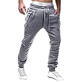 Funktionshose Herren Sport Sporthose Loose Fit Outdoorhose Sweathose Jogging-Hose Trainingshose Quick Dry Atmungsaktive Taschenhose Männer Bequem Weich Arbeitshose Wandernhose für Outdoor-Sportarten