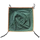 VEEGAP Zeltplane Dachabdeckung,56 * 56 cm Outdoor Camping Survival Markise Beschichtung Sonnenschutz Schatten - 210T Silberbeschichtete regenfeste Zeltüberdachung (zufällige Farbe)