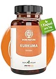 HOCHDOSIERTER Kurkuma Komplex I 1 Kps/Tag I 12.000mg Curcuma pro Kapsel I 90 Kapseln I mit Vitamin C & Piperin I Kurkuma Kapseln