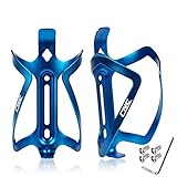 CNC Fahrrad Flaschenhalter,Fahrrad Getränkehalter，Trinkflaschenhaltung für rennrad/MTB/Mountainbike，Blau