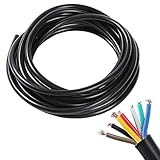 AOHEWEI 7 Adriges Kabel für Anhänger 5m Schwarz Anhänger Kabel 7 Polig für Wohnwagen LKW PKL Industrie (7 adriges Kabel)