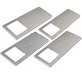 kalb | LED Unterbauleuchten silber 5W- sehr flache Küchenleuchte mit Touch-Dimmfunktion Einbaustrahler Einbauspot, Auswahl:4er Set warmweiss