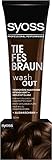 Syoss Wash Out Temporäre Haarfarbe Tiefes Braun (150 ml), auswaschbare Haarfarbe lässt Farben wieder aufleben, Tönung hält bis zu 8 Haarwäschen