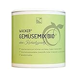 Wacker Gemüsemix ohne Kochsalzzusatz Bio, 250g. Die Gemüsebrühe ohne Salz. 100% Gemüse & Kräuter. Glutenfrei, laktosefrei & vegan. Ohne Salz, Zucker, Hefe & Geschmacksverstärker.