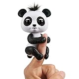 WowWee Fingerlings Panda schwarz und weiß Drew - 3564 / interaktives Spielzeug, reagiert auf Geräusche, Bewegungen und Berührungen