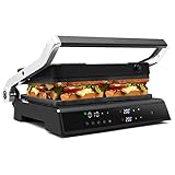 RELAX4LIFE Kontaktgrill 1200W, Elektrogrill Sandwichmaker Paninimaker, Sandwichtoaster 3 in 1, Grilltoaster 90℃-230℃, Indoor Grill mit Antihaftbeschichteten & Abnehmbaren Platten