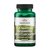 1x Swanson Full Spectrum Boswellia and Curcumin | 60 Kapseln pro Dose | Kurkuma Curcuma Boswellia Serrata | Nahrungsergänzungsmittel (1er Pack)