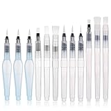 Phopurtall Wasserfarben Pinsel Stift Set, 12 StüCke, Wasserpinsel, NachfüLlbar, Aquarellpinsel Stifte für Studenten, Partys, Bastelarbeiten (12 StüCke)