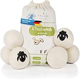 Feluna® Öko Trocknerbälle XXL 6er Set 100% Schafswolle für Wäschetrockner - Natürlicher Weichspüler Waschbälle reduzieren Trockenzeit und spart Geld