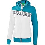 Erima Damen Trainingsjacke 5-C Weiß/Oriental Blue/Colonial Blue 38