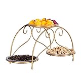 SZQ-Kuchenstand Hotel Keks Platte, Metall Candy Platte Gebäck Display Ständer Kuchenständer Obst Und Gemüse Salat Teller Pasta Platte 40,5 * 15 * 18 CM Käseplattenabdeckungen ( Size : 40.5*15*18CM )